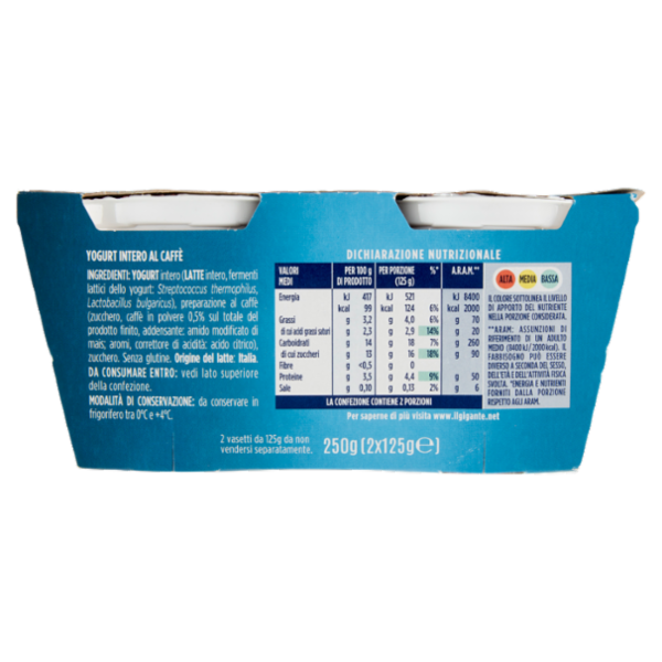 IL GIGANTE Yogurt Intero Caffè 2 x 125 g
