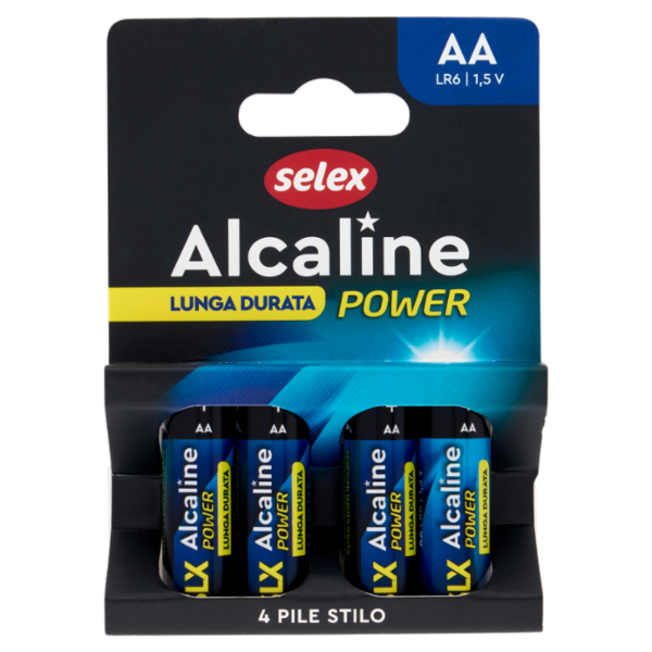 Selex Pile Alcaline Stilo AA 1,5 V 4 pezzi