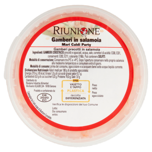 Riunione Gamberi in salamoia Mari Caldi Party 280 g