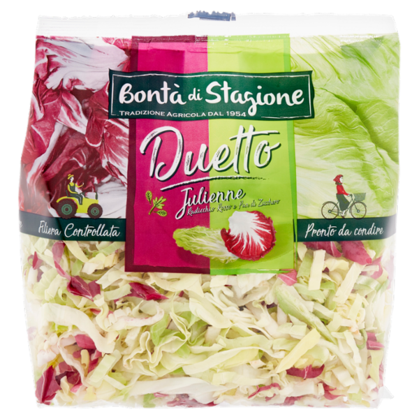 Bontà di Stagione Duetto Julienne Radicchio Rosso e Pan di Zucchero 250 g