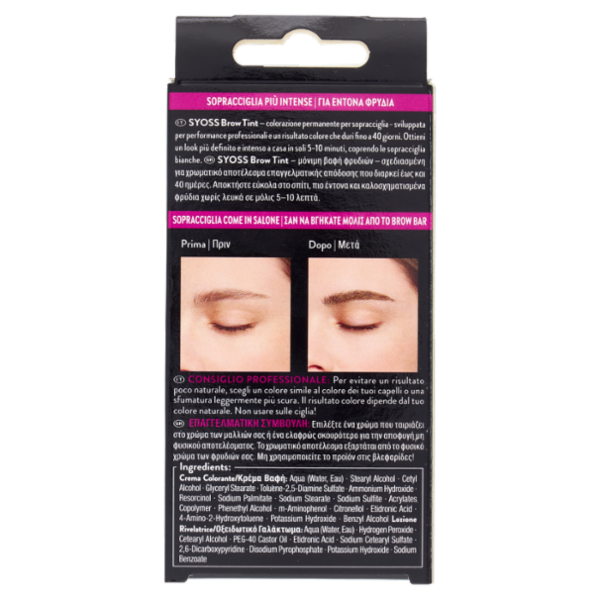 Syoss Brow Colorazione permanente per sopracciglia Castano Chiaro