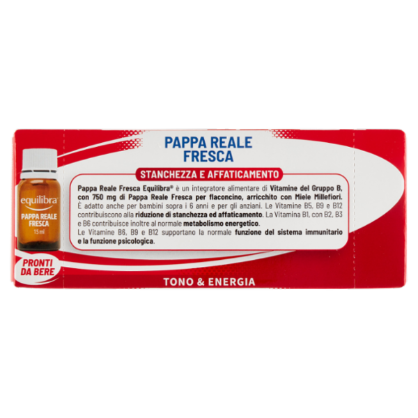equilibra Pappa Reale Fresca Stanchezza e Affaticamento 10 Flaconi Monodose 150 ml