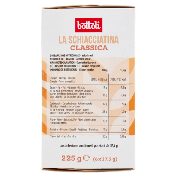 bottoli la Schiacciatina Classica 6 x 37,5 g