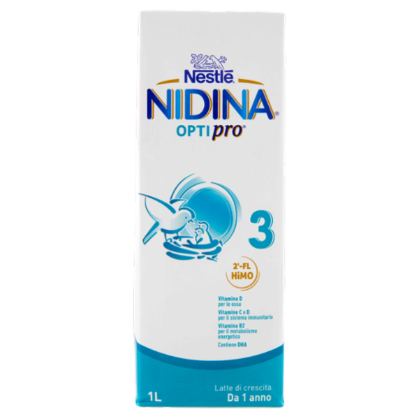 NESTLÉ NIDINA Optipro 3 Latte di crescita liquido per bambini da 1 anno Brick 1L