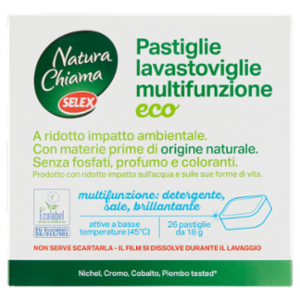 Selex Natura Chiama Detersivo Per Lavastoviglie Pastiglie Multifunzione Ecologico 26x18 g