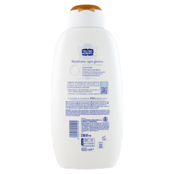 Neutro Roberts Sensibile Avena e Cocco Bagnodoccia 600 ml