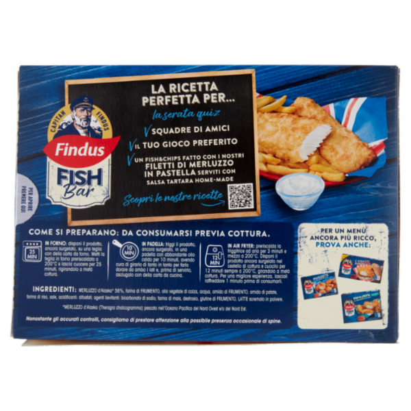 Capitan Findus Fish Bar Filetti di Merluzzo in Pastella 240 g