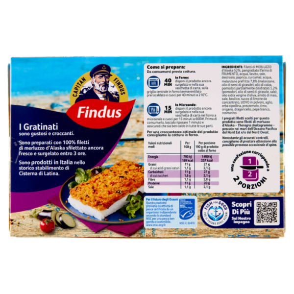 Capitan Findus I Gratinati Melanzane e Pomodoro 380 g