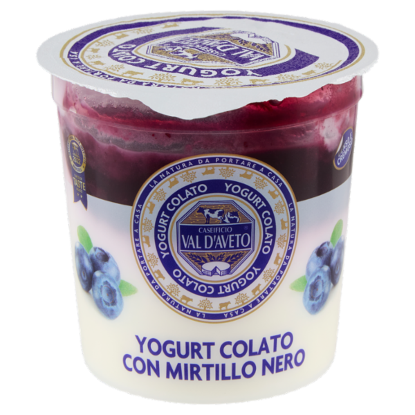 Caseificio Val d'Aveto Yogurt Colato con Mirtillo Nero 150 g