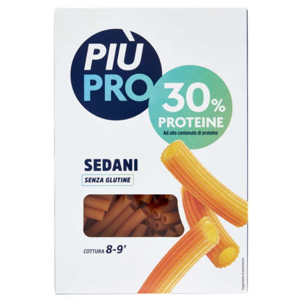 Piùpro Sedani Senza Glutine ad Alto Contenuto di Proteine 250 g