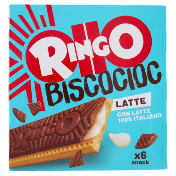 Ringo Snack Biscocioc con Latte Italiano 6 porzioni 162g