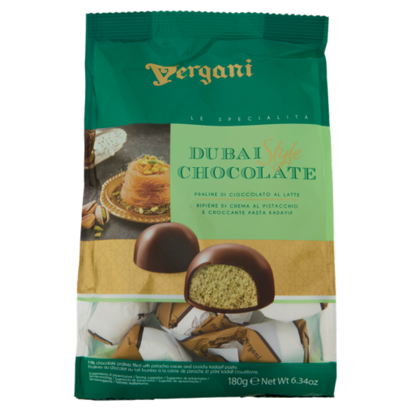 Vergani Le Specialità Dubai Style Chocolate Praline di Cioccolato al Latte 180 g