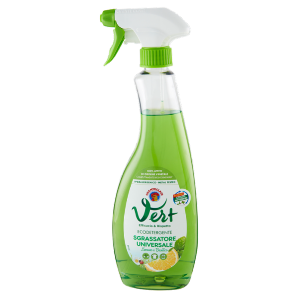 Vert di Chanteclair Ecodetergente Sgrassatore Universale Limone e Basilico 600 ml
