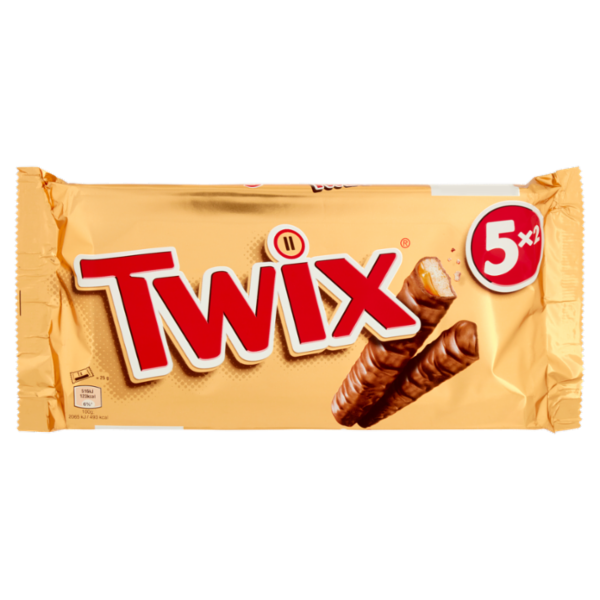 Twix Barretta Snack al Cioccolato al Latte con Biscotto x5 250 g