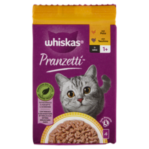 Whiskas Pranzetti Cibo Umido Gatto Con Pollo e Tacchino In Salsa 6x50g