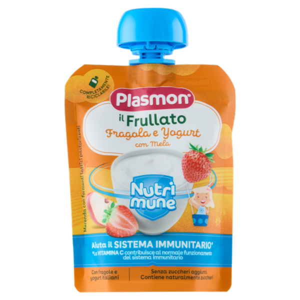 Plasmon il Frullato Nutri mune Fragola e Yogurt con Mela 85 g