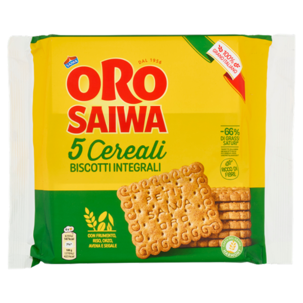 Oro Saiwa biscotti secchi 5 Cereali - 420 g