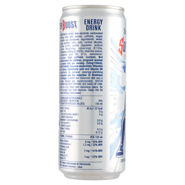 San Benedetto Super Boost Energy Drink lattina sleek 0,33 L