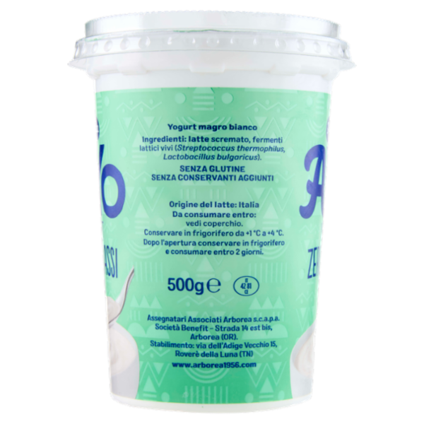 Arborea A-Yo Yogurt Zero Grassi Bianco 500 g