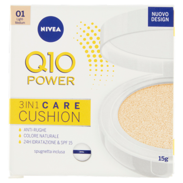 Nivea Q10 Power 3in1 Care Cushion 01 Light-Medium 15 g