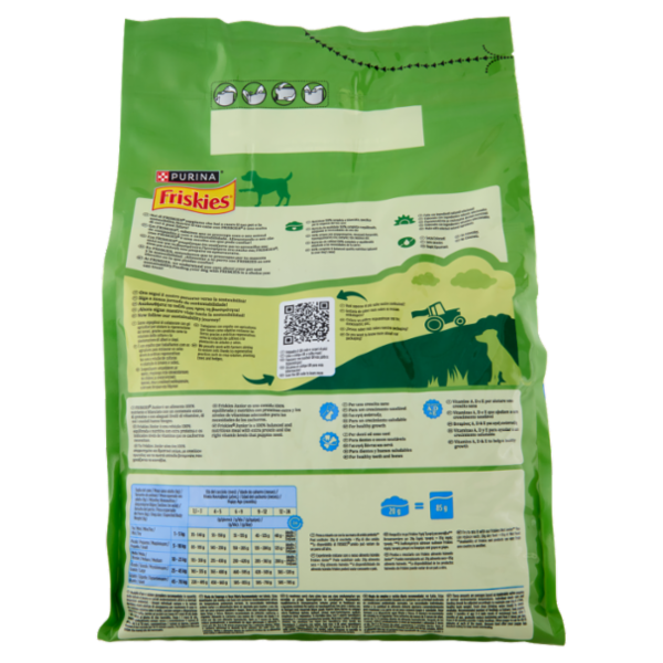 PURINA FRISKIES Junior Pollo e Verdure con Latte 3kg