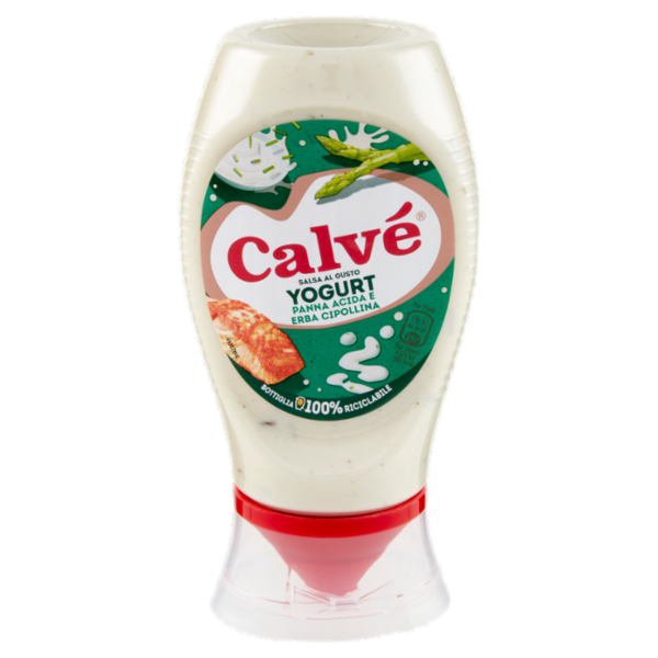 Calvé Salsa al Gusto Yogurt Panna Acida e Erba Cipollina 250 ml