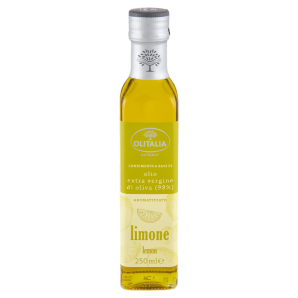 Olitalia Gourmet Condimento a Base di olio extra vergine di oliva (98%) limone 250 ml