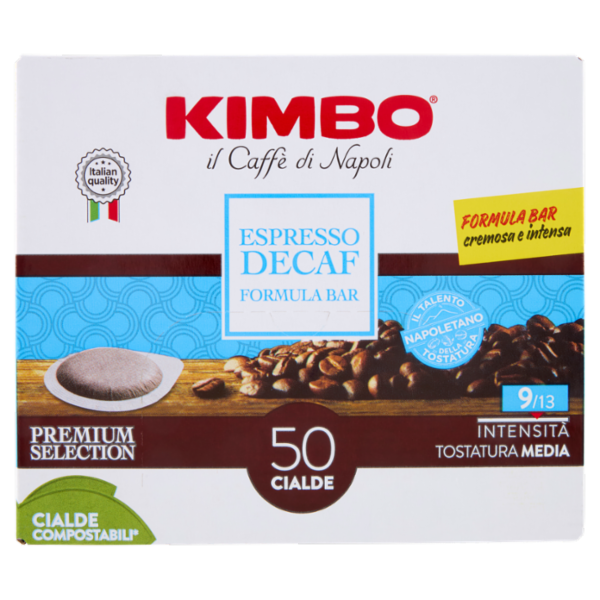 Kimbo Espresso Decaf Formula Bar 50 Cialde Compostabili* 365 g