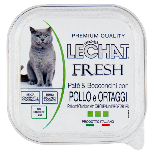 LeChat Fresh Patè & Bocconcini con Pollo e Ortaggi 100 g