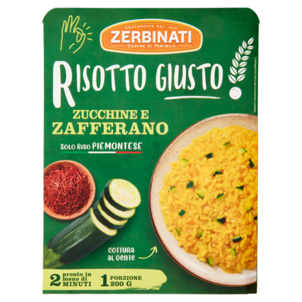 Zerbinati Risotto Giusto! Zucchine e Zafferano 200 g