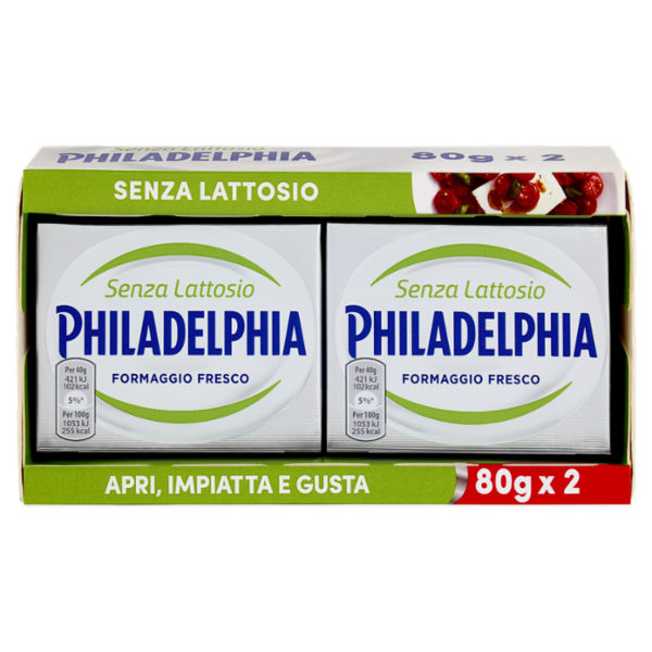 Philadelphia Senza Lattosio formaggio fresco spalmabile Senza Lattosio - 2x80g