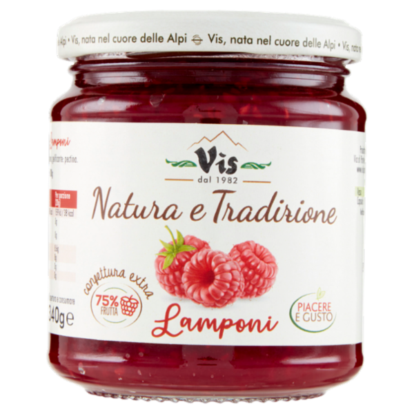 Vis Natura e Tradizione confettura extra Lamponi 340 g