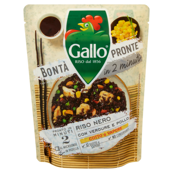 Gallo Bontà Pronte in 2 minuti Riso Nero con Verdure e Pollo 220 g