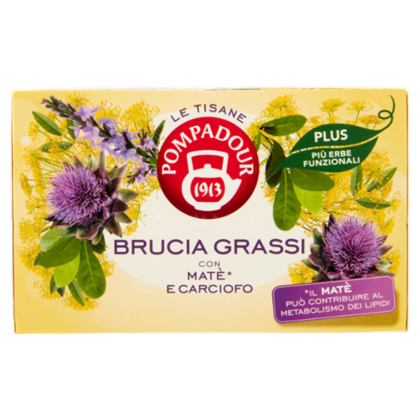 Pompadour Le Tisane Plus Brucia Grassi con Matè* e Carciofo 18 x 2,2 g