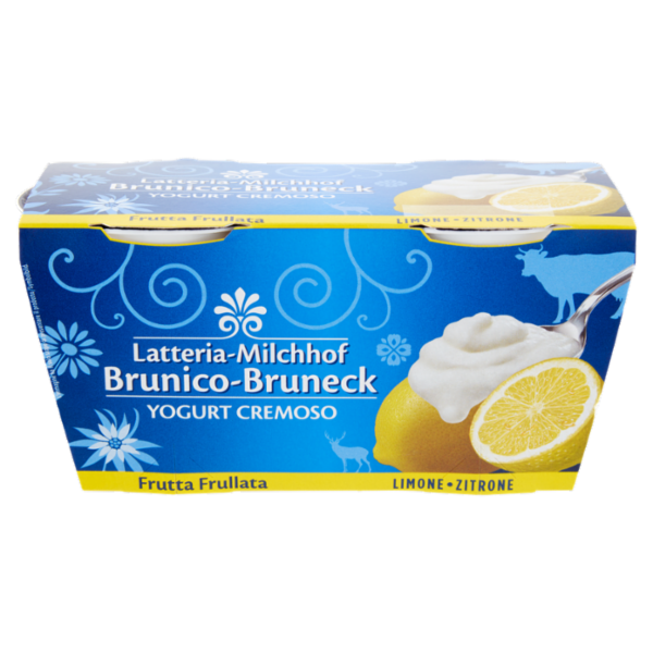 Latteria Brunico Yogurt Cremoso Frutta Frullata Limone 2 x 125 g