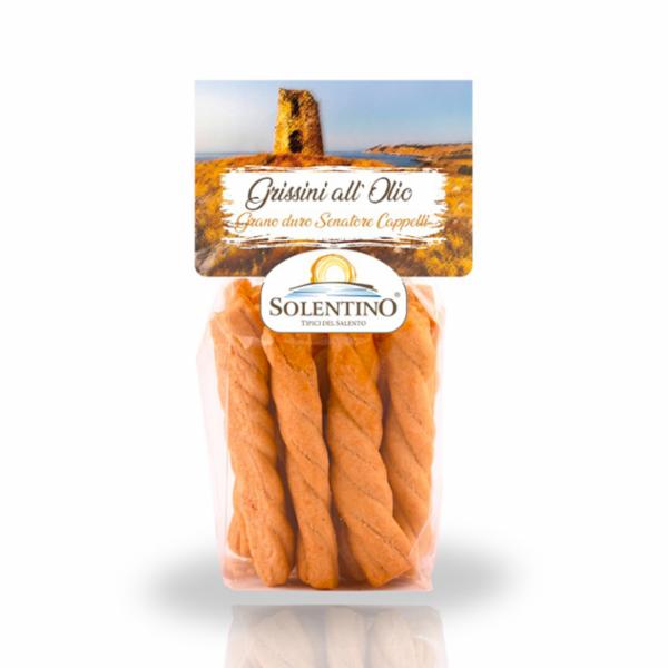 Solentino Grissini Intrecciati all'Olio Grano Duro Senatore Cappelli Italia 200 g
