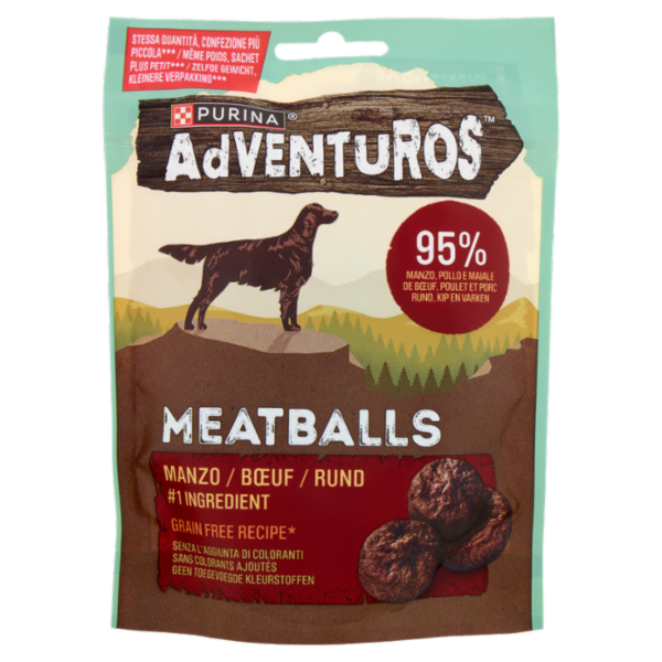 PURINA ADVENTUROS Meatballs Manzo, Pollo e Maiale 70 g