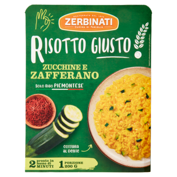 Zerbinati Risotto Giusto! Zucchine e Zafferano 200 g
