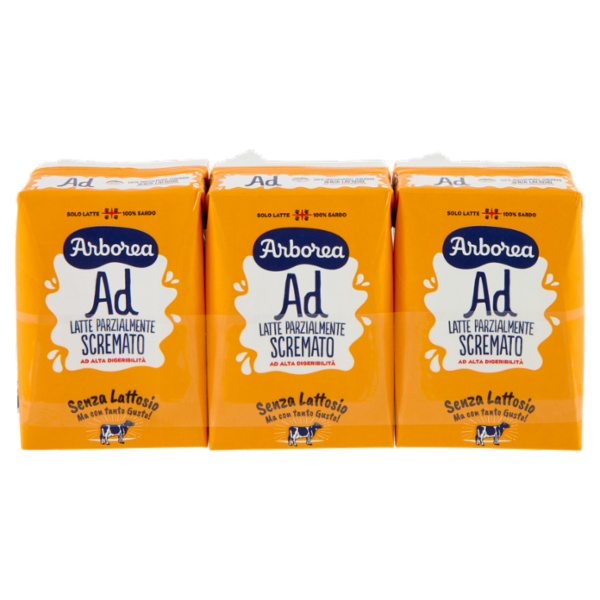Arborea Ad Latte Parzialmente Scremato ad Alta Digeribilità 3 x 200 ml
