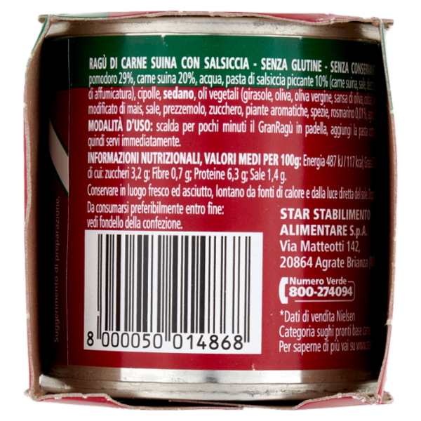 Star il mio Gran Ragù con Salsiccia 3 x 100 g