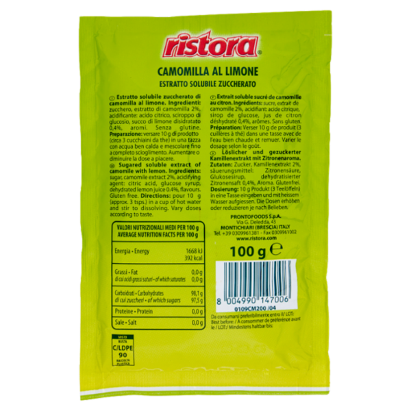 ristora Camomilla al limone istantanea 100 g