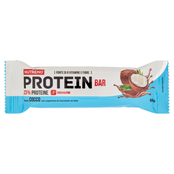 Nutrend Protein Bar Gusto Cocco con copertura al cioccolato al latte 55 g