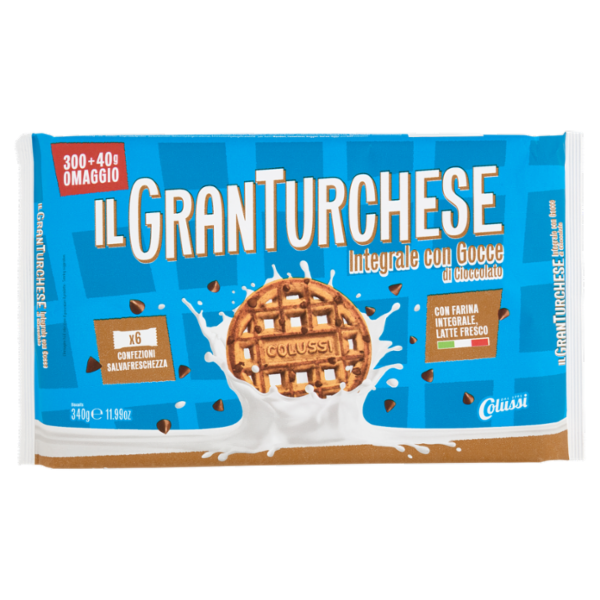 Colussi il GranTurchese Integrale con Gocce di Cioccolato 340 g