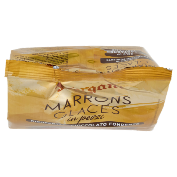 Vergani Marrons Glacés in pezzi Ricoperti di Cioccolato Fondente 170 g