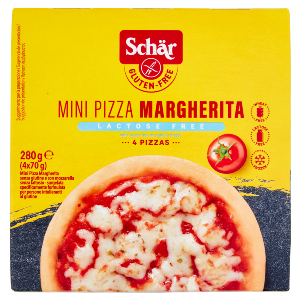 Schär Mini Pizza Margherita Lactose Free 4 x 70 g