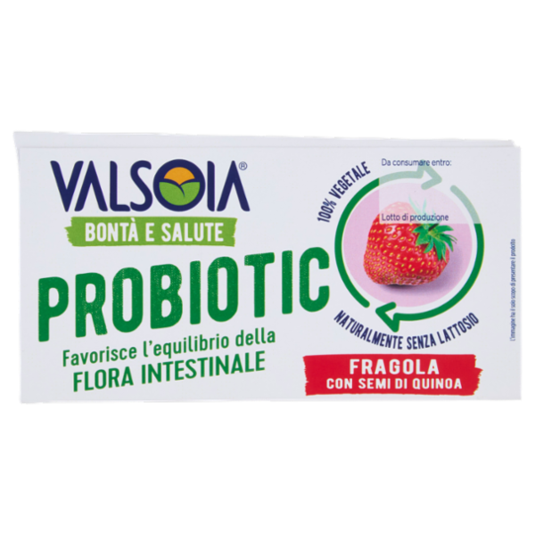 Valsoia Bontà e Salute Probiotic Fragola con Semi di Quinoa 2 x 115 g