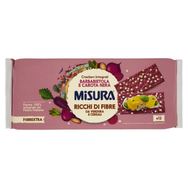 Misura Fibrextra Crackers Integrali Barbabietola e Carota Nera 385 g