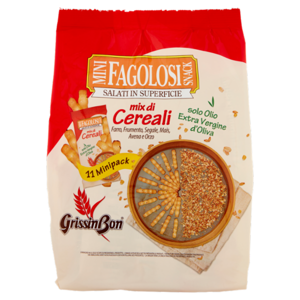 GrissinBon Fagolosi Mix di Cereali Mini pack 11 x 15 g