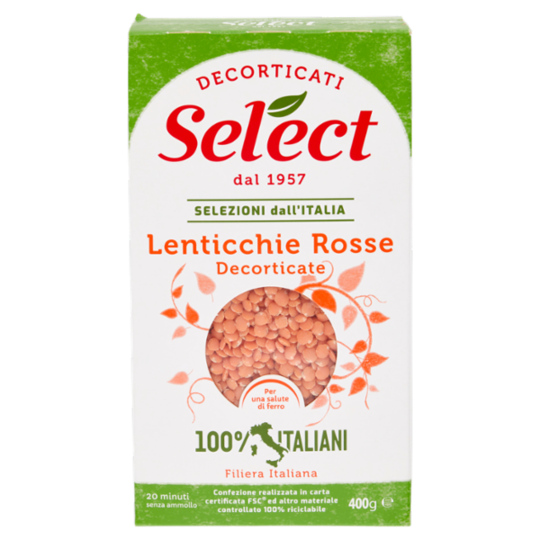 Select Selezioni dall'Italia Lenticchie Rosse Decorticate 400 g