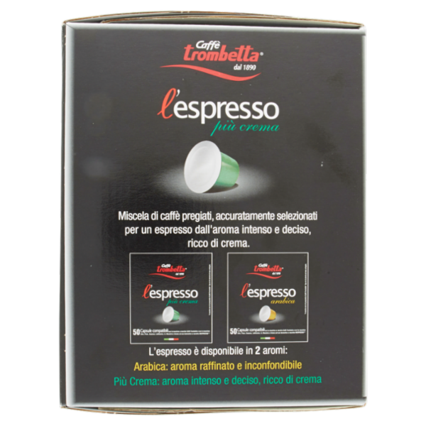 Caffè trombetta l'espresso più crema Capsule 50 pz